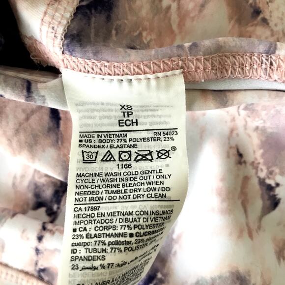 Old Navy High Rise Go Dry Powersoft Leggings Activewear XS Pink Purple Marble - Picture 7 of 7